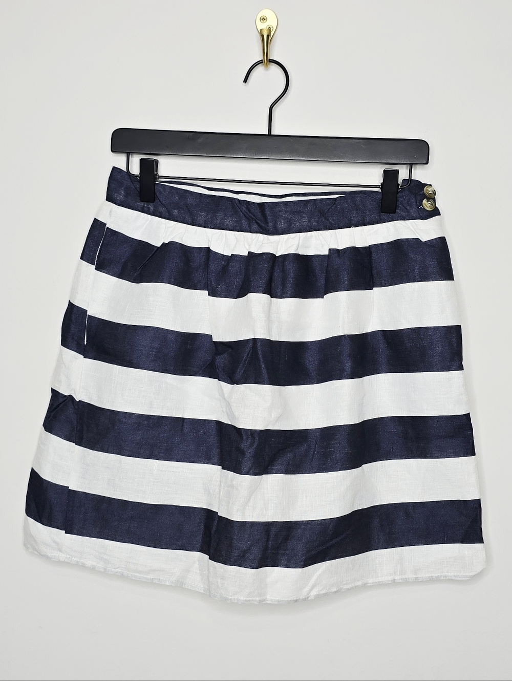 Kenar Linen Nautical Stripe Skirt Size 4 NWOT